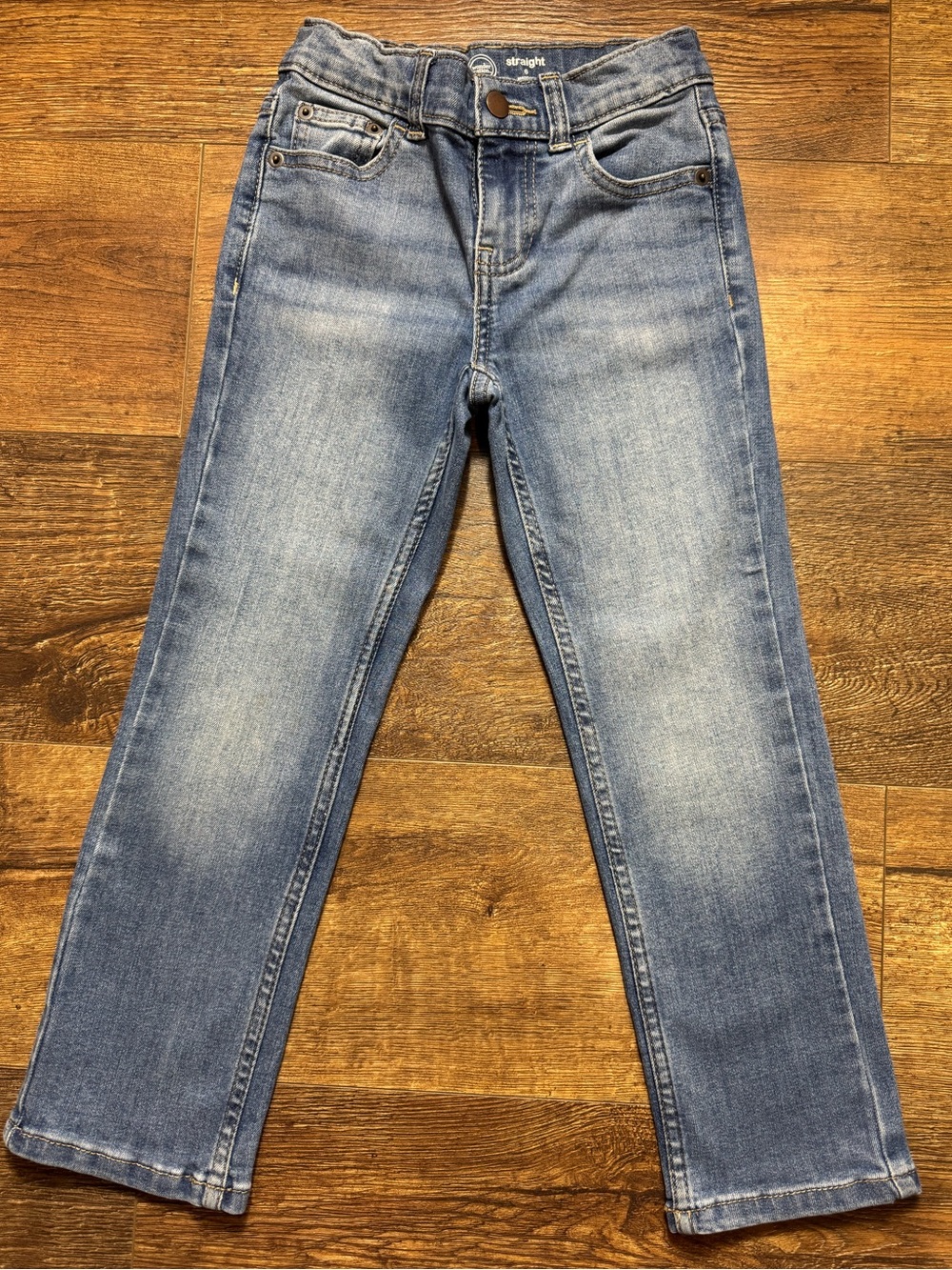 Wonder Nation Boys Size 6 Straight Leg Light Wash Jeans Denim